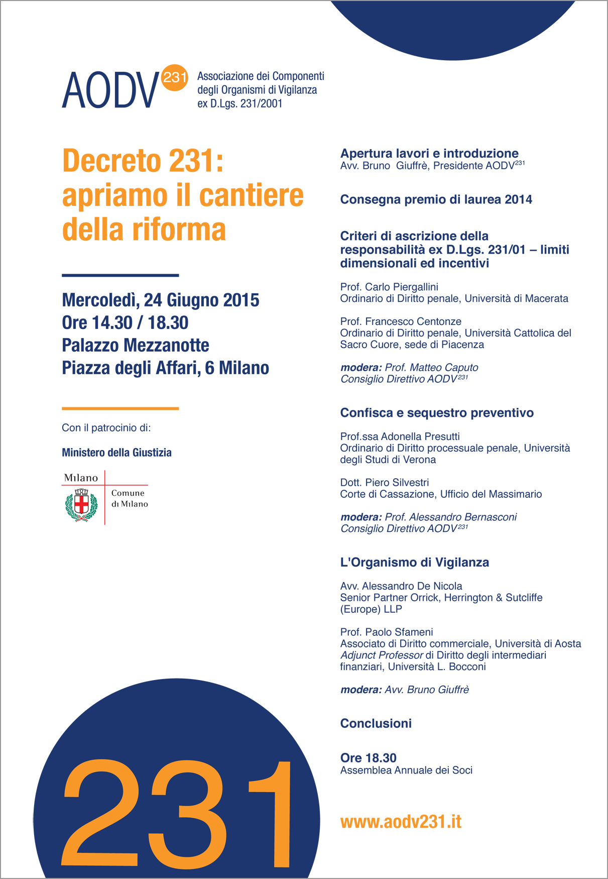 Decreto 231: apriamo il cantiere della riforma